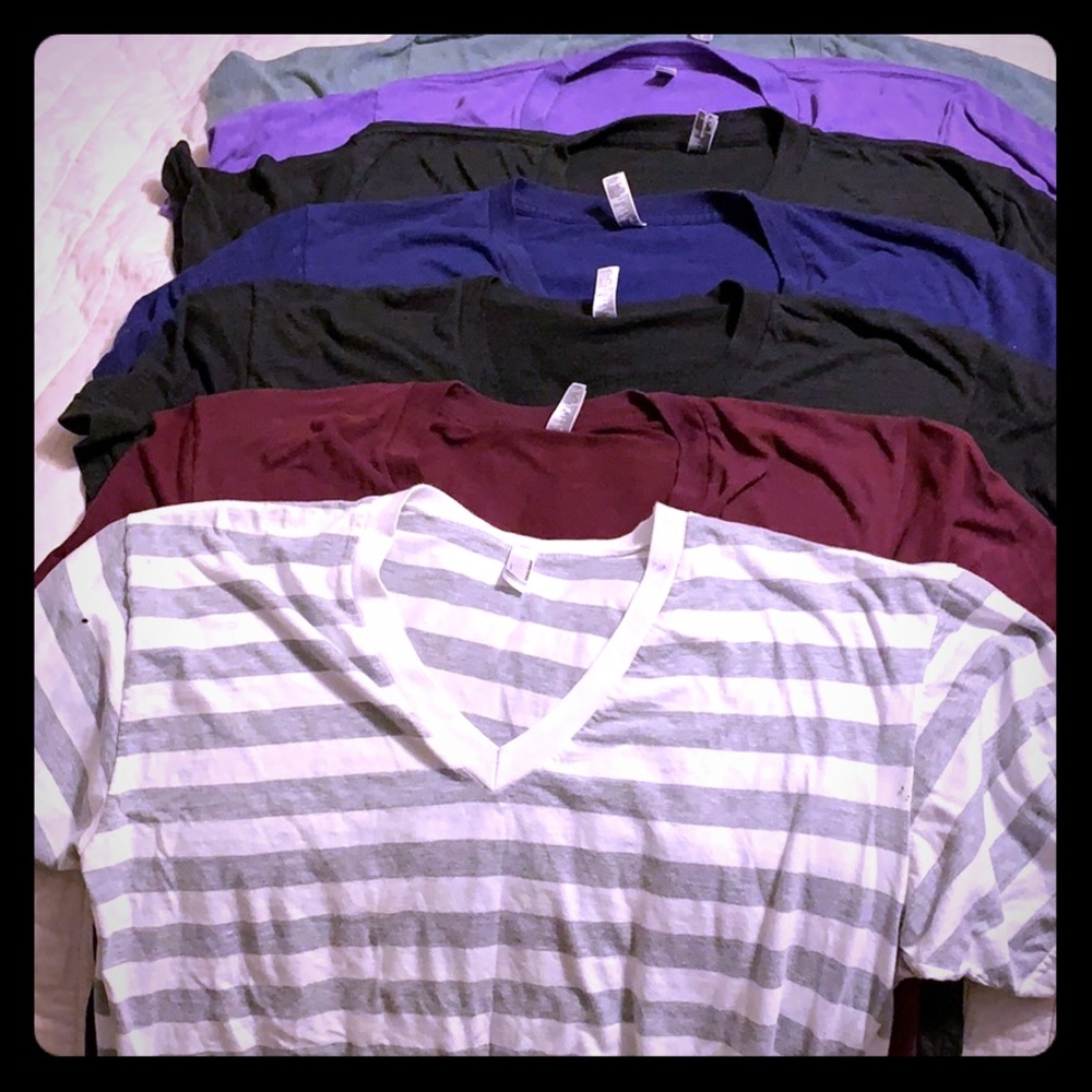7 American Apparel deep V’s